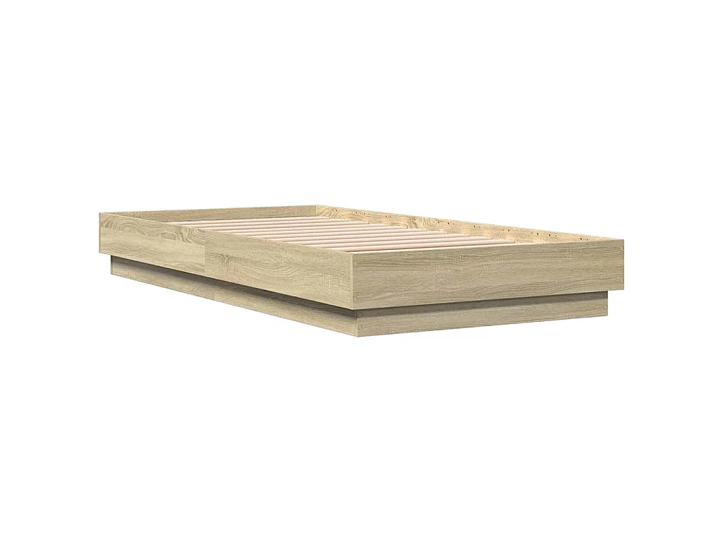 Cadre de lit sans matelas chêne sonoma 90x190 cm