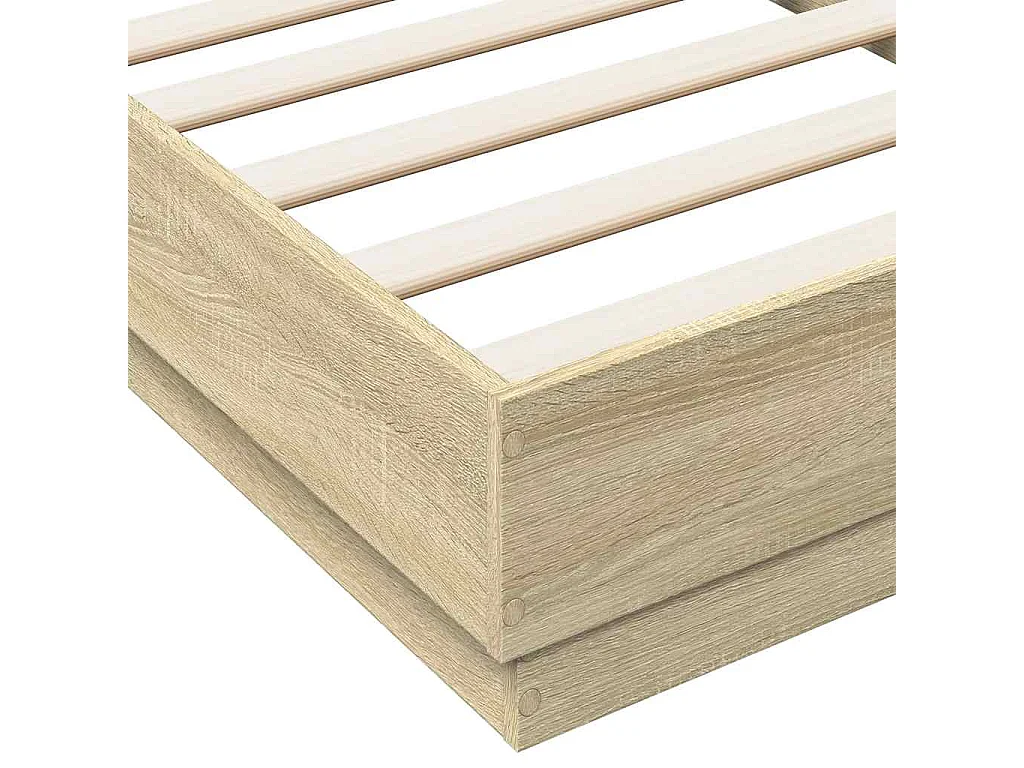 Cadre de lit sans matelas chêne sonoma 90x190 cm