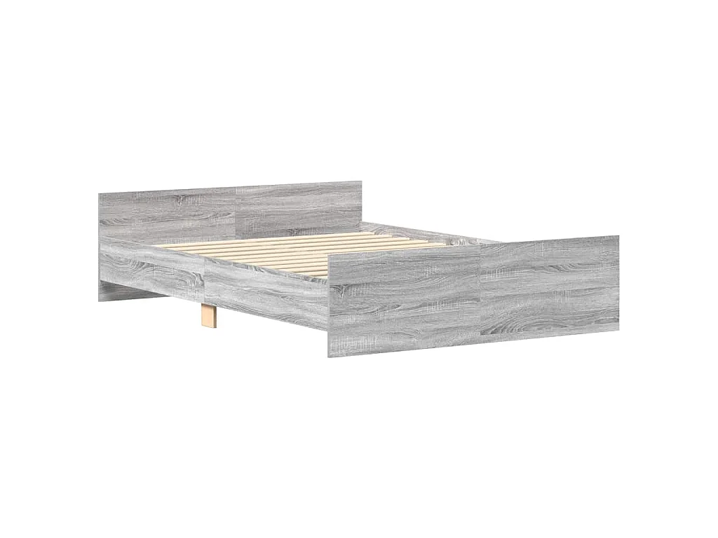 Cadre de lit sans matelas sonoma gris 140x200 cm