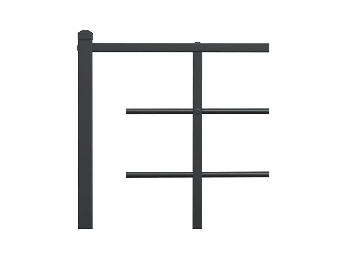 Bettgestell mit Kopfteil Metall Schwarz 75x190 cm