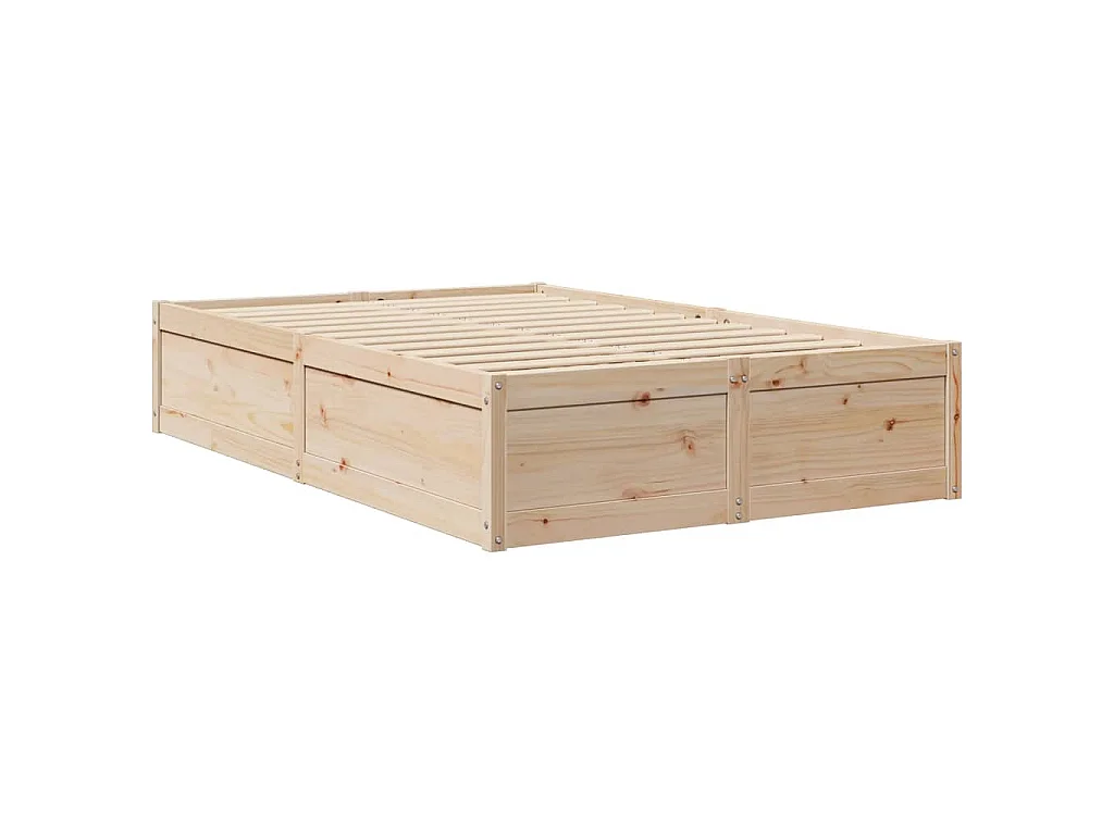 Cama sem colchão 135x190 cm madeira de pinho maciça
