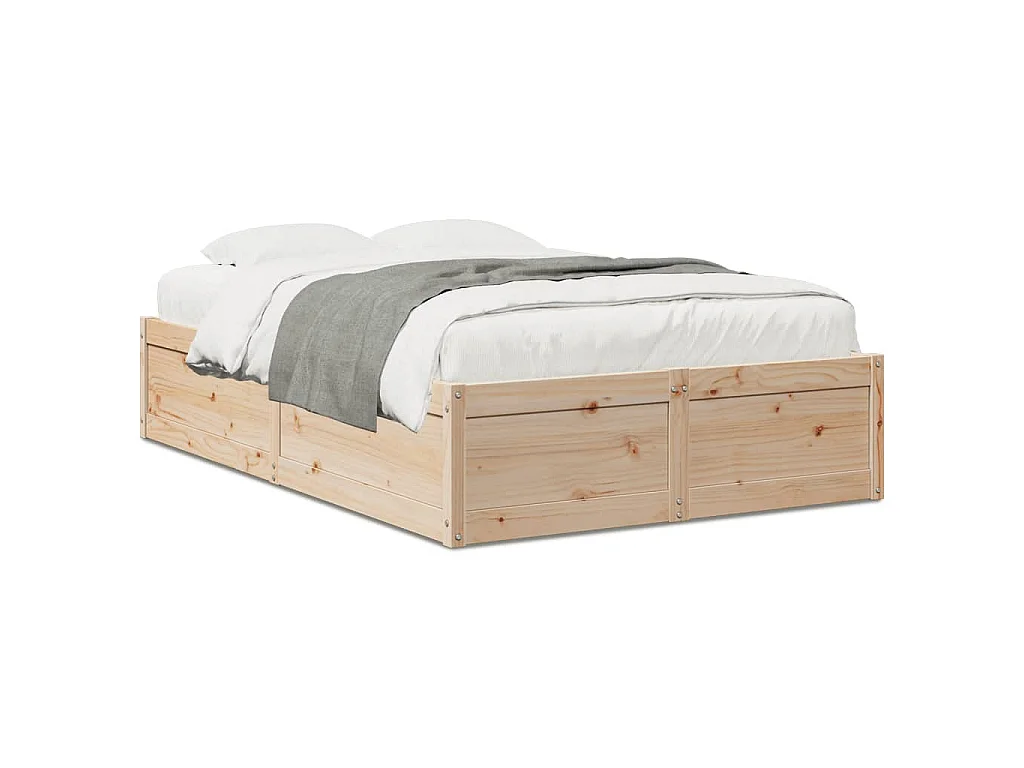 Cama sem colchão 135x190 cm madeira de pinho maciça