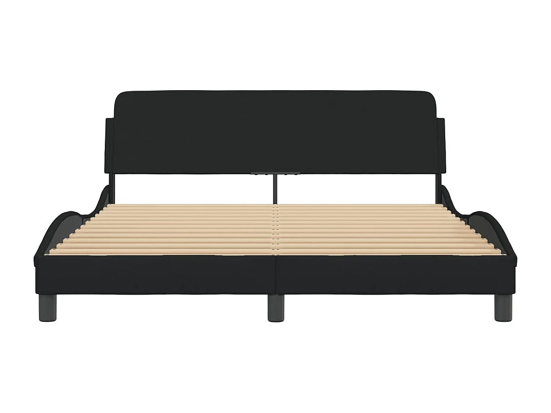 Bettgestell "Dover" Schwarz 160x200 cm Stoff