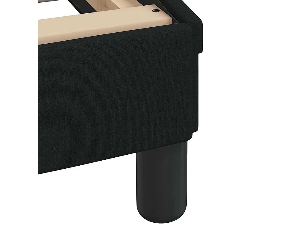 Bedframe zonder matras "Hvar" stof zwart 160x200 cm