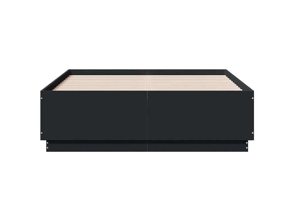 Cadre de lit sans matelas noir 135x190 cm