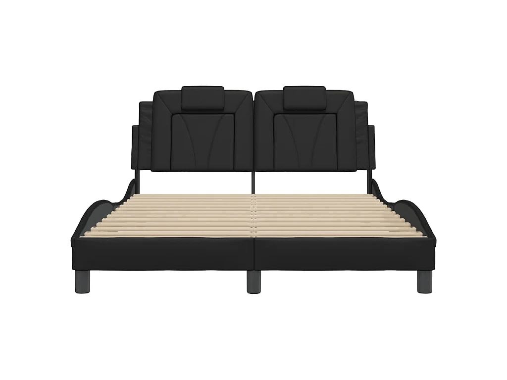 Estrutura de cama Viana com LED sem colchão 120x200cm preto
