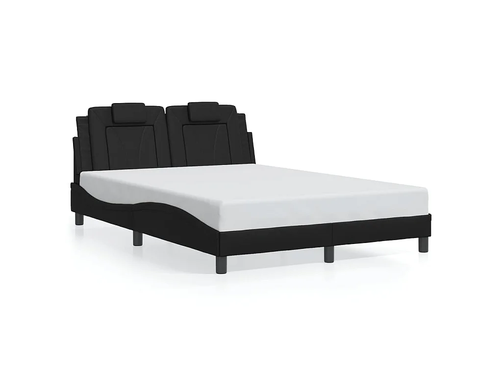 Bedframe "Viana" met LED zonder matras zwart 120x200 cm