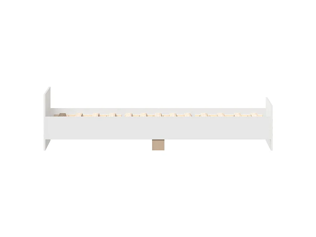 Cadre de lit sans matelas blanc 100x200 cm bois d'ingénierie