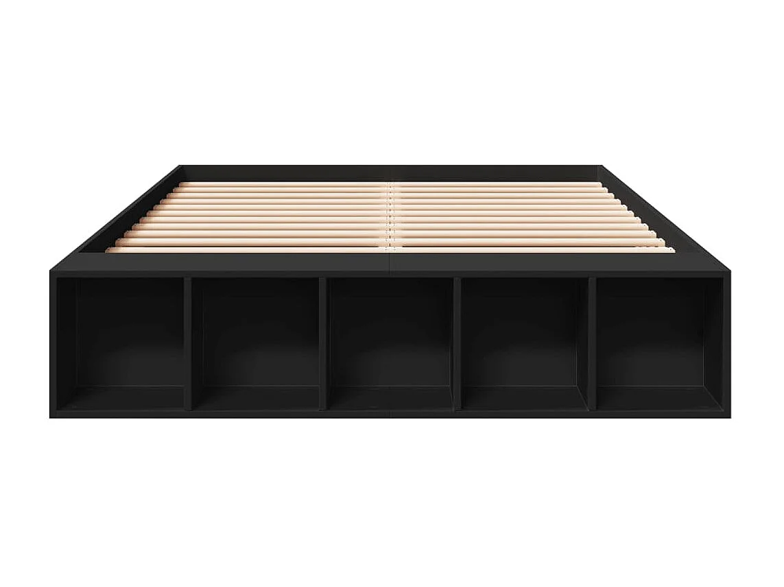 Bettgestell Schwarz 120x190 cm Holzwerkstoff