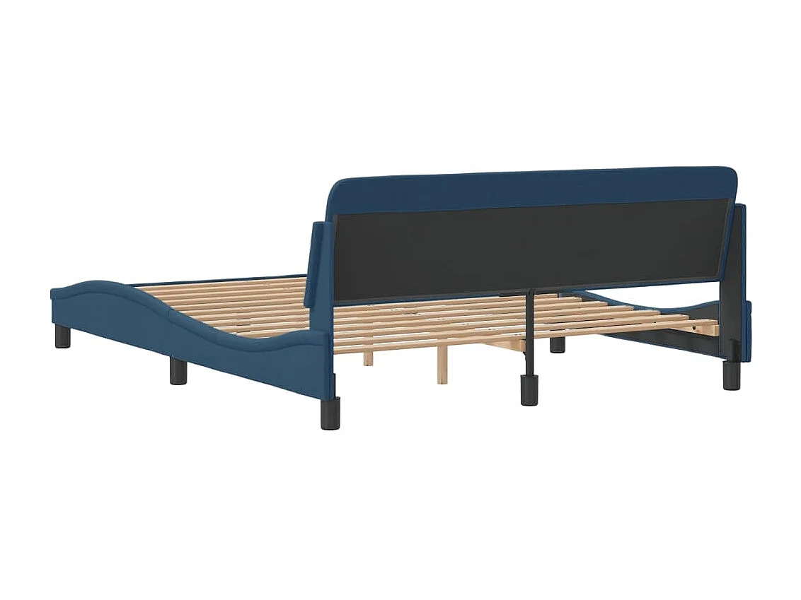 Bedframe met hoofdeinde "Dover" 160x200 cm stof blauw