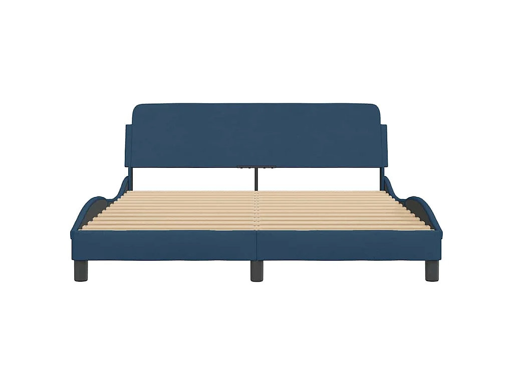Bedframe met hoofdeinde "Dover" 160x200 cm stof blauw