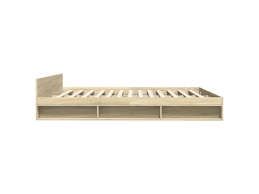 Bettgestell mit Schubladen Sonoma-Eiche 200x200cm Holzwerkstoff