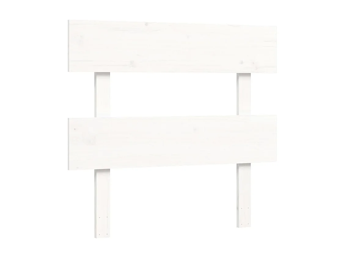 Cadre de lit sans matelas blanc bois de pin massif