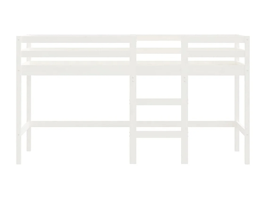 Lit mezzanine d'enfants sans matelas avec échelle 90x190 cm