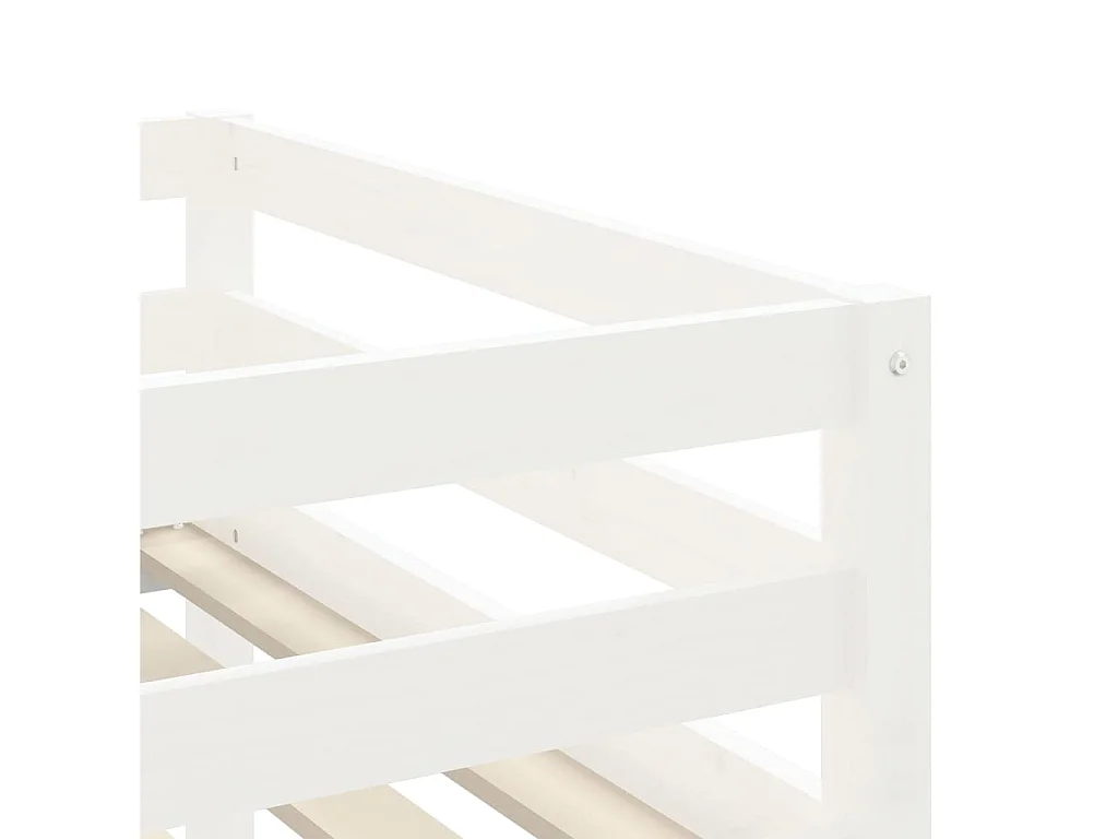 Lit mezzanine d'enfants sans matelas avec échelle 90x190 cm