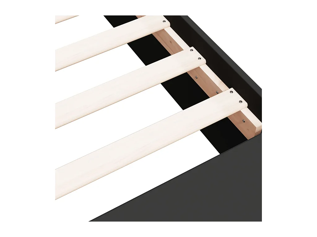 Cadre de lit sans matelas noir 160x200 cm