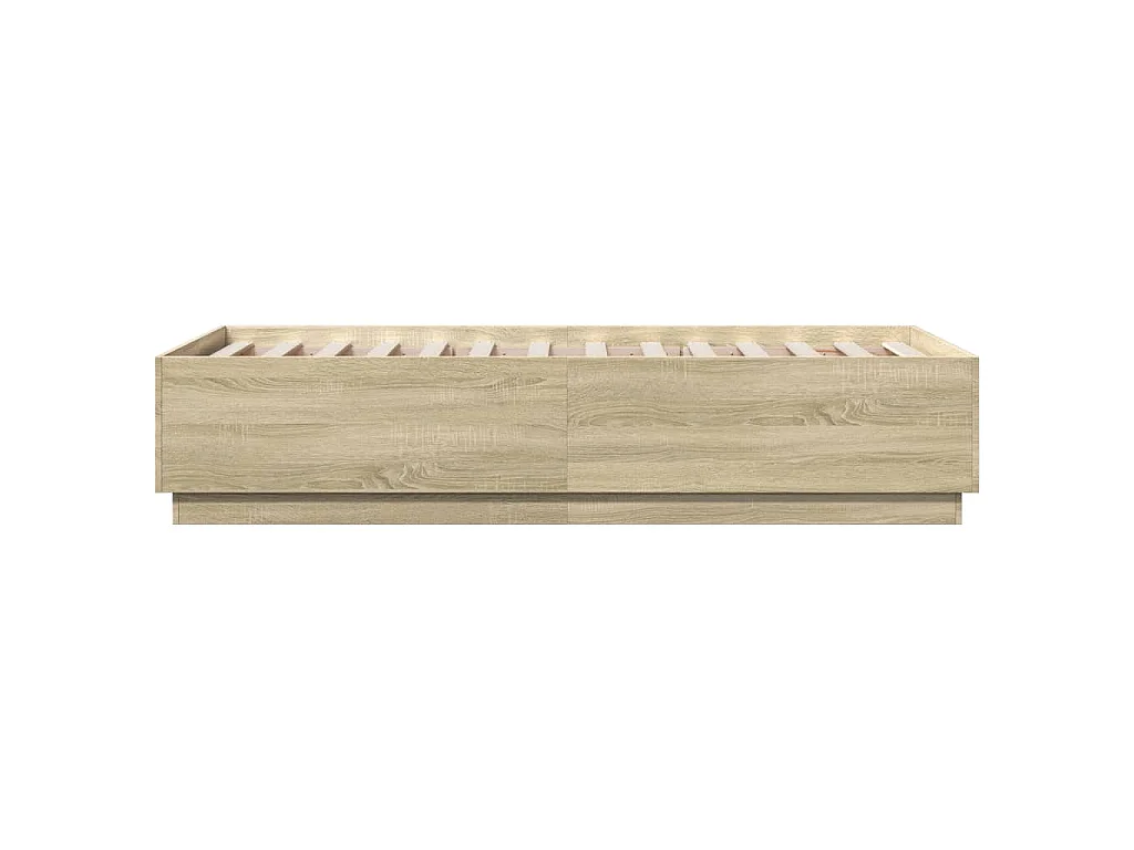 Cadre de lit sans matelas chêne sonoma 90x190 cm