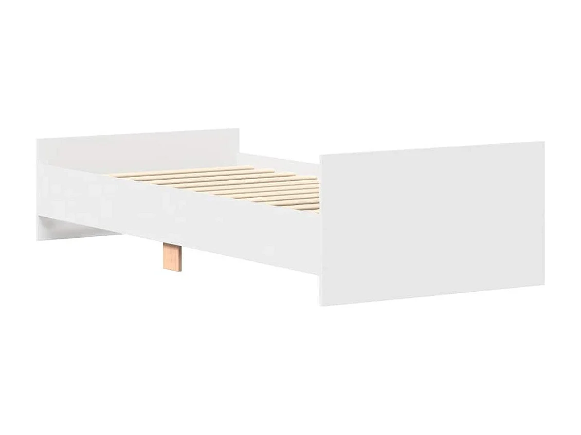Bettgestell Weiß 90x200 cm Holzwerkstoff