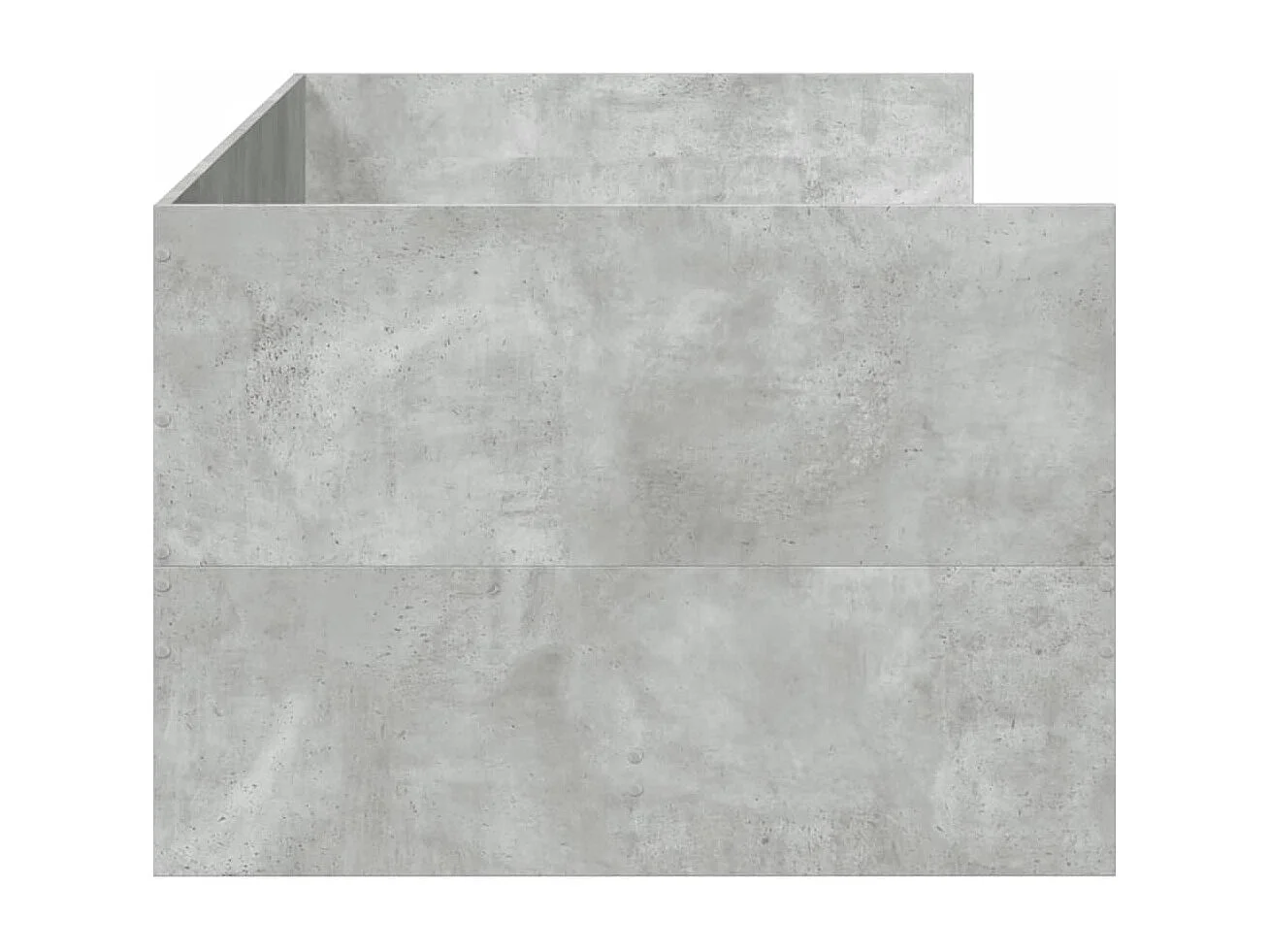 Lit de jour avec tiroirs sans matelas gris béton 100x200 cm