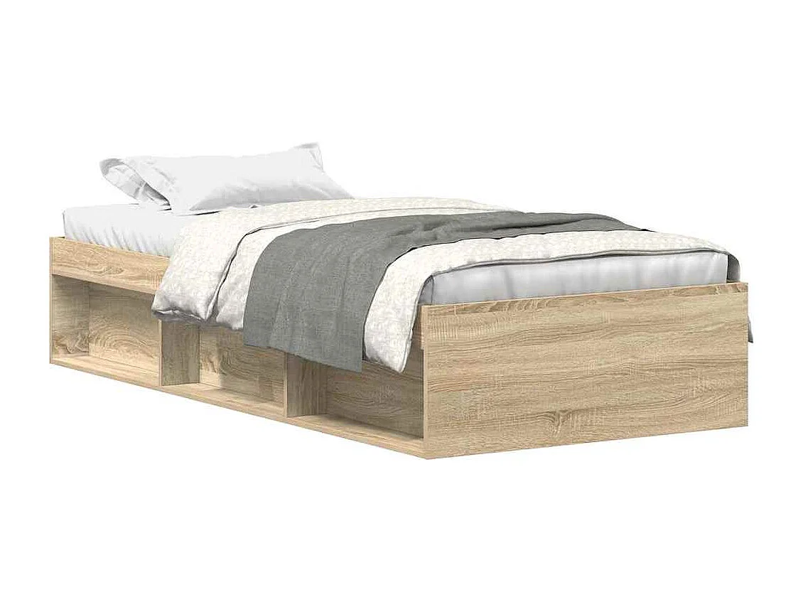 Cadre de lit sans matelas chêne sonoma 100x200 cm