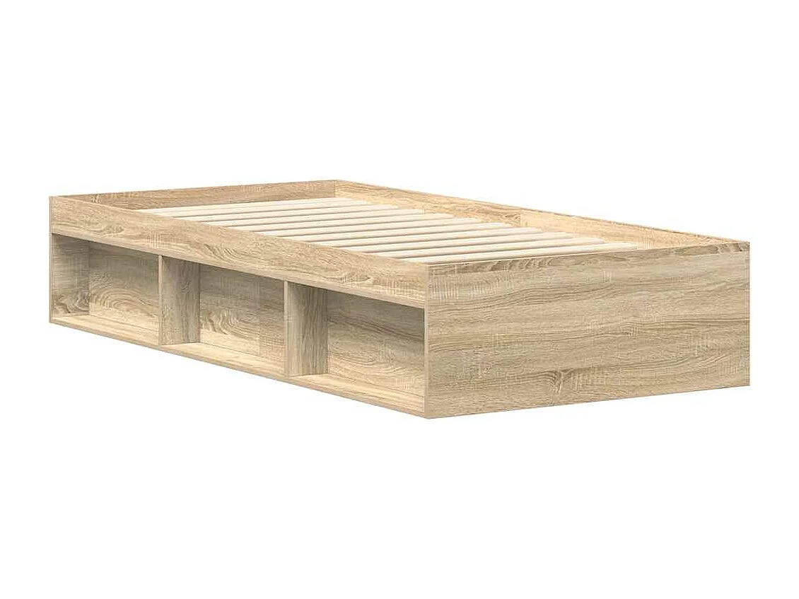 Cadre de lit sans matelas chêne sonoma 100x200 cm