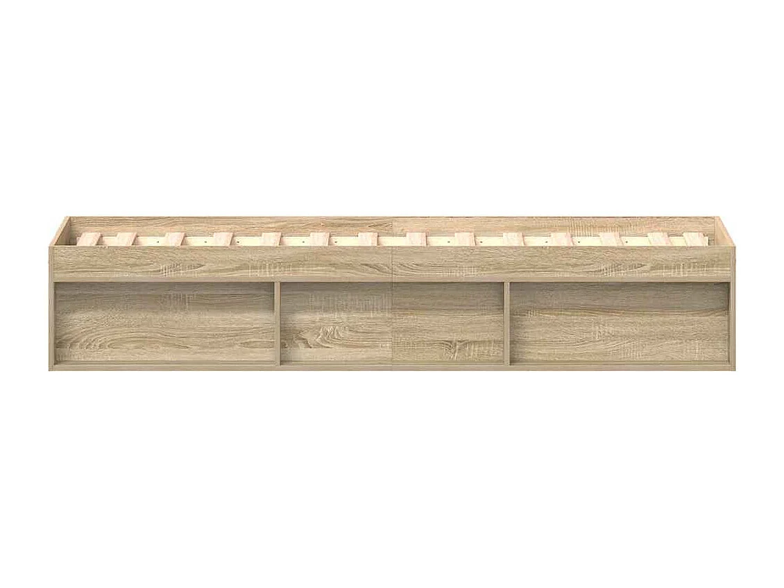 Cadre de lit sans matelas chêne sonoma 100x200 cm