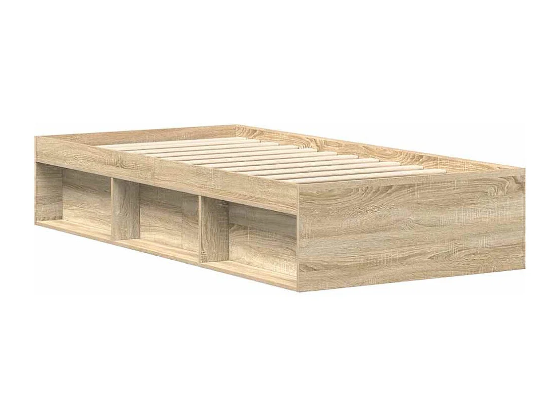 Cadre de lit sans matelas chêne sonoma 100x200 cm
