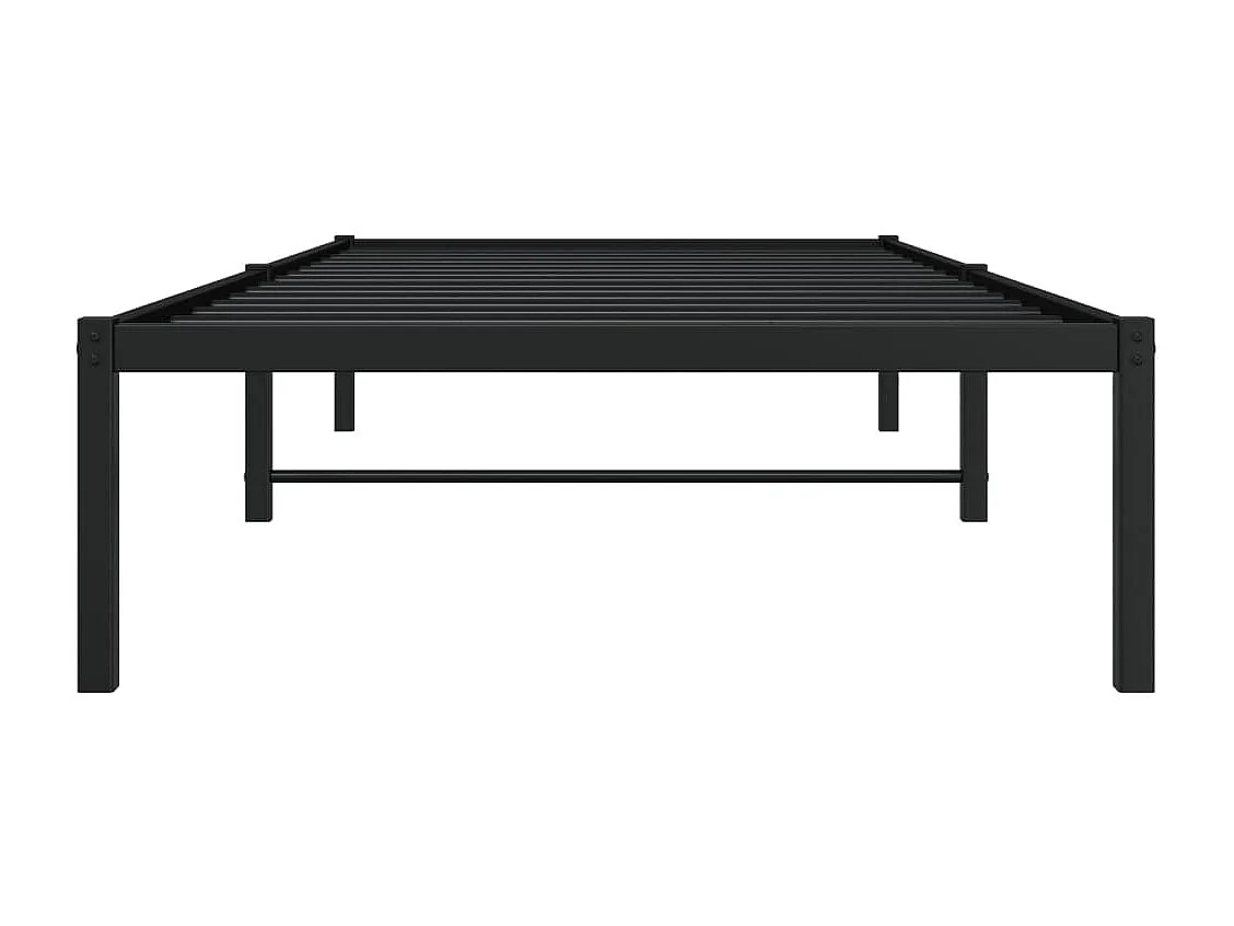 Estructura de cama sin colchón metal negro 90x200 cm