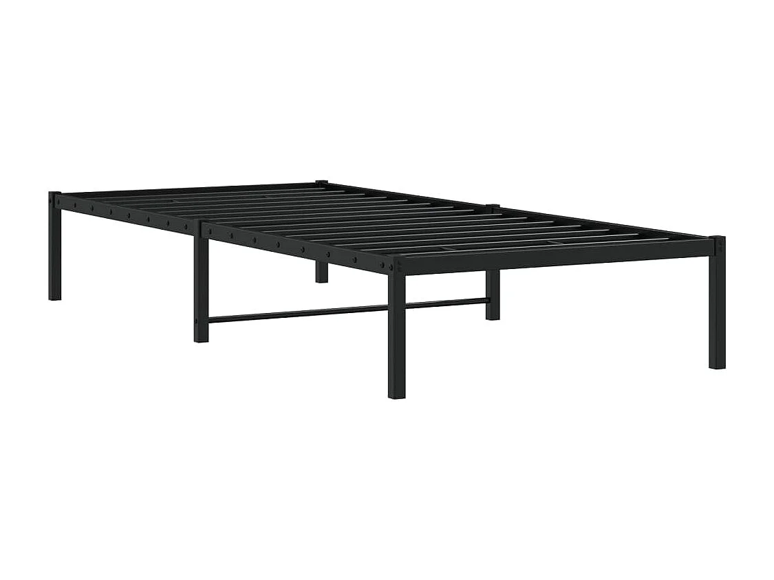 Estructura de cama sin colchón metal negro 90x200 cm