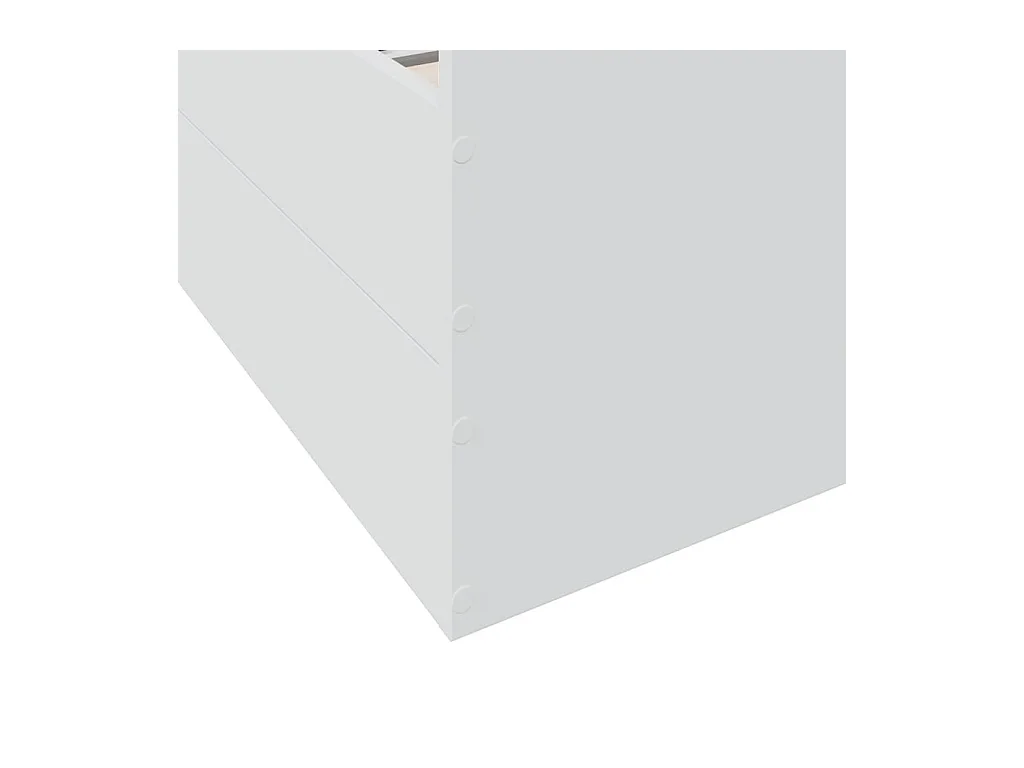 Cadre de lit avec tiroirs sans matelas blanc 140x190 cm