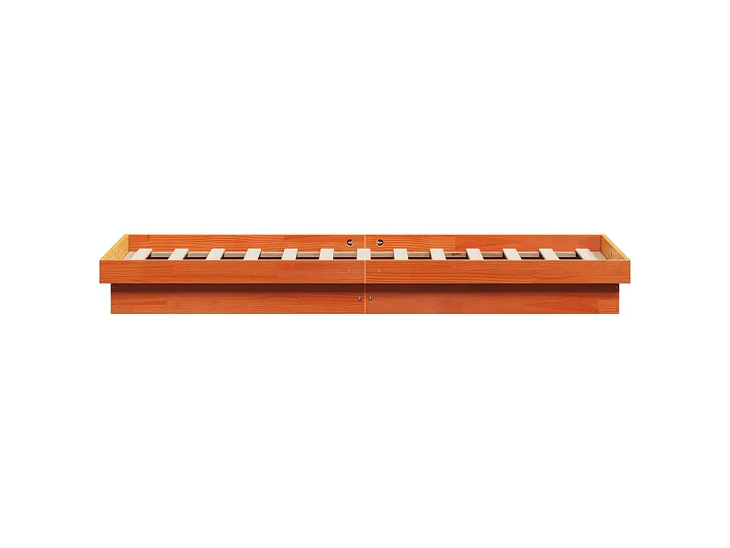 Cadre de lit à LED sans matelas 140x200 cm bois massif