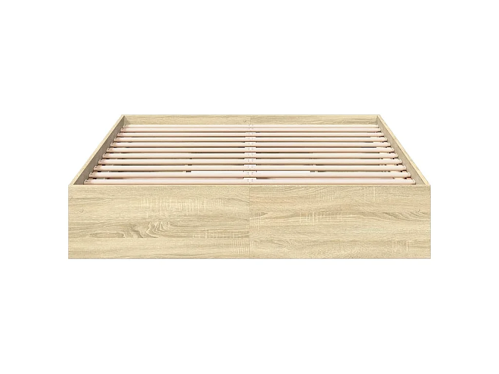 Cadre de lit avec tiroirs sans matelas chêne sonoma 140x200 cm