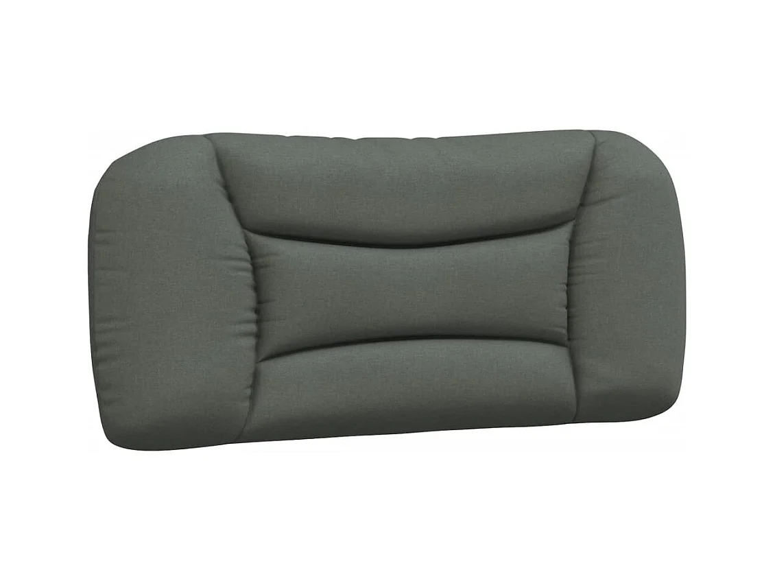 Lit avec matelas Hvar gris foncé 90x200 cm tissu