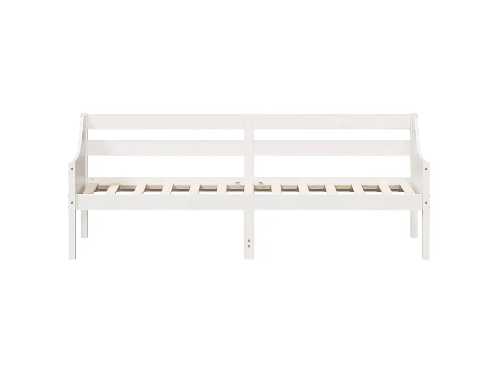 Dormeuse senza Materasso Bianca 90x200 cm Legno Massello Pino