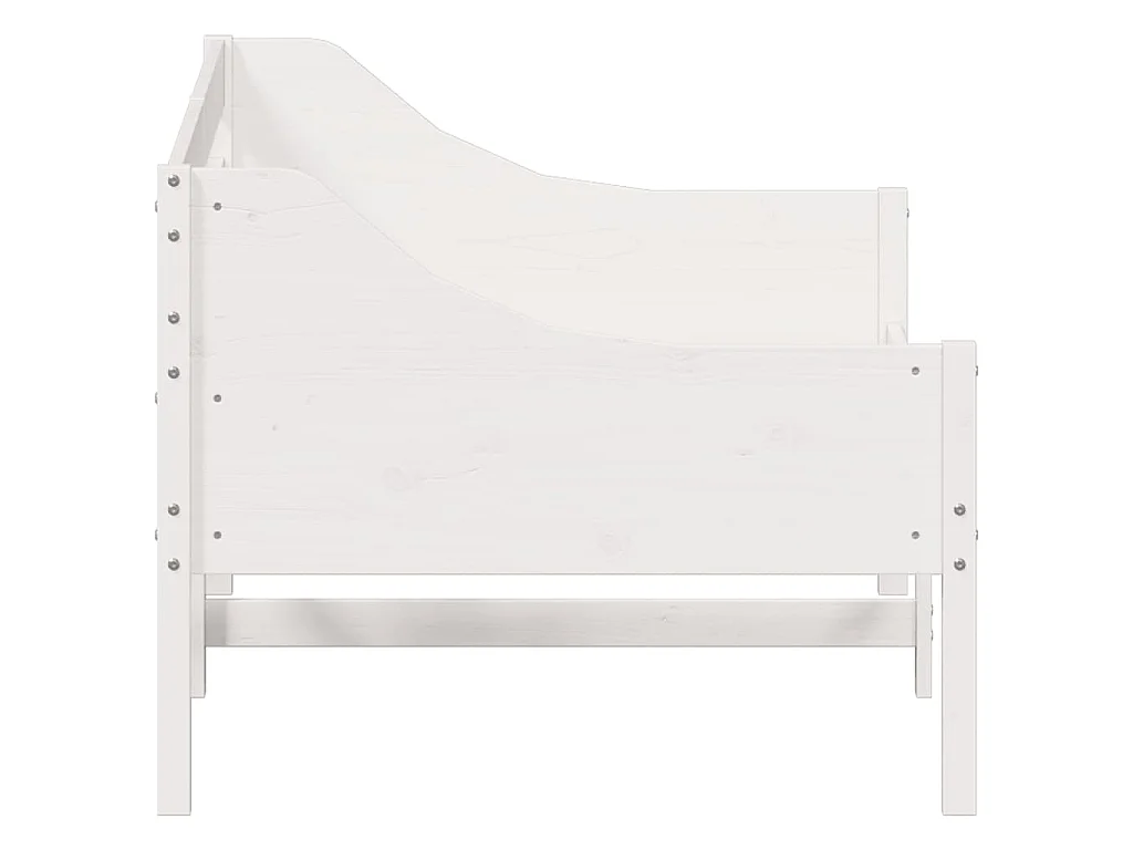 Dormeuse senza Materasso Bianca 90x200 cm Legno Massello Pino
