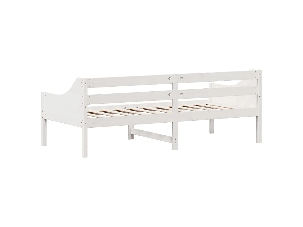 Dormeuse senza Materasso Bianca 90x200 cm Legno Massello Pino