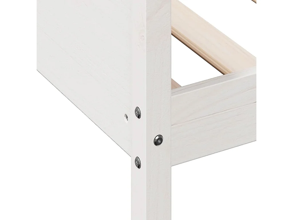 Dormeuse senza Materasso Bianca 90x200 cm Legno Massello Pino