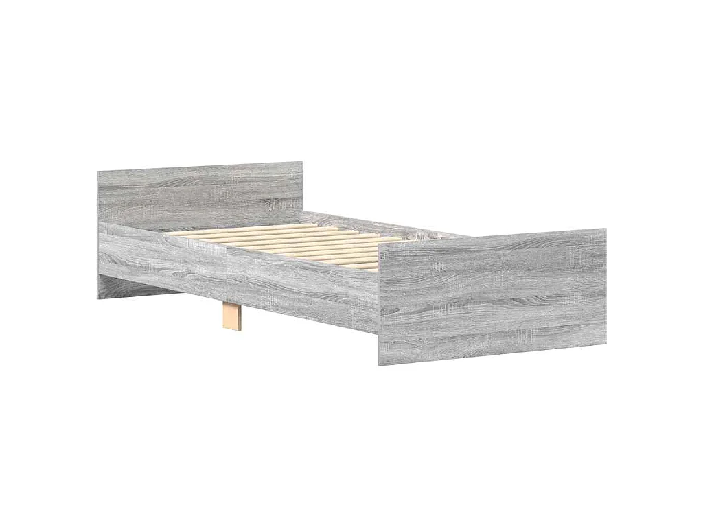 Bettgestell Grau Sonoma 90x190 cm Holzwerkstoff