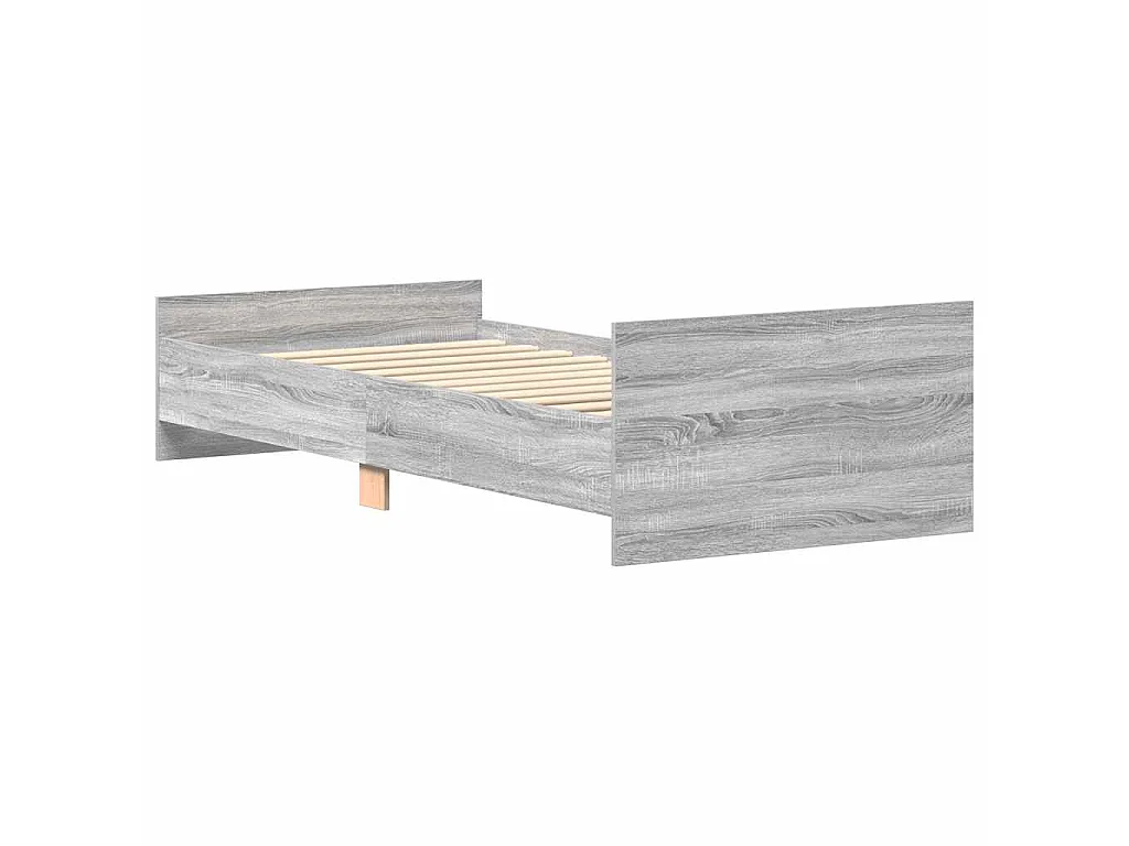 Bettgestell Grau Sonoma 90x190 cm Holzwerkstoff