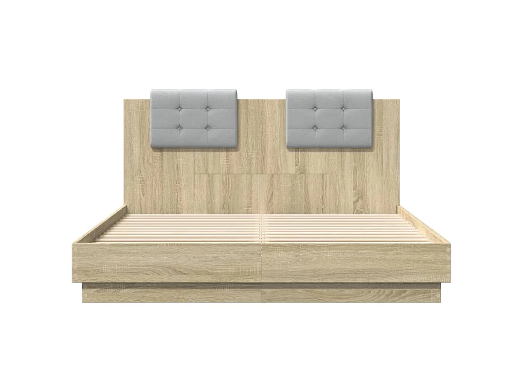 Cadre de lit sans matelas chêne sonoma 120x200 cm
