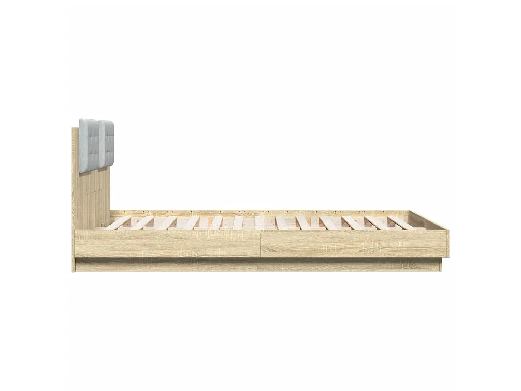 Cadre de lit sans matelas chêne sonoma 120x200 cm