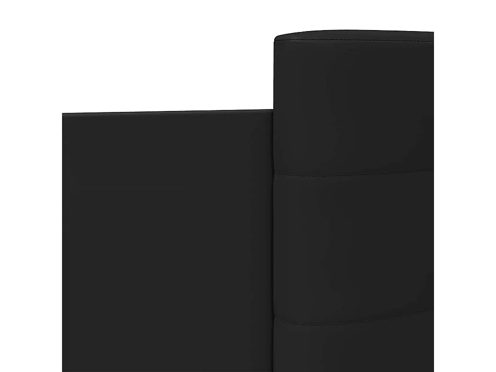 Bettgestell mit Kopfteil Schwarz 75x190 cm Holzwerkstoff