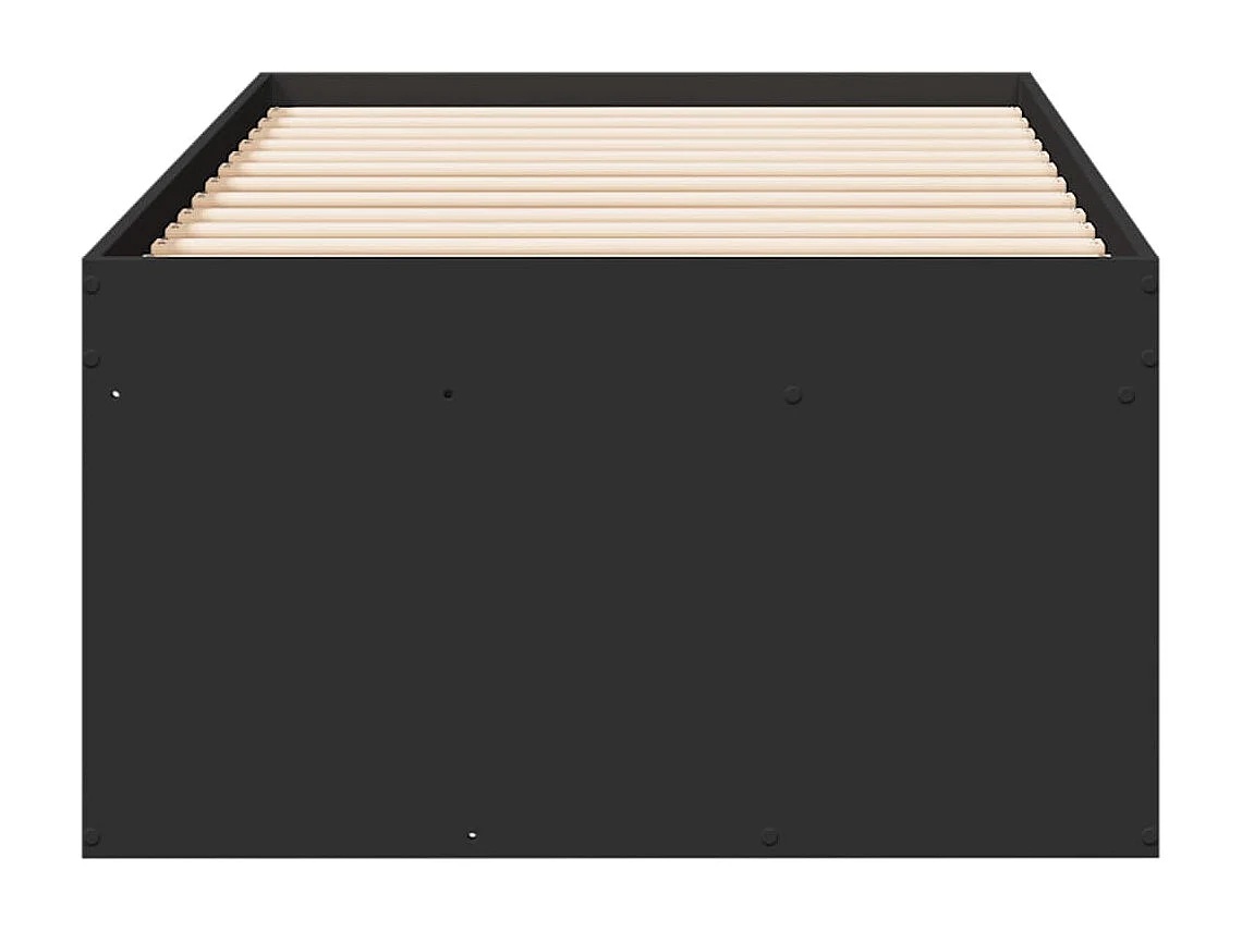 Tagesbett mit Schubladen ohne Matratze Schwarz 75x190 cm