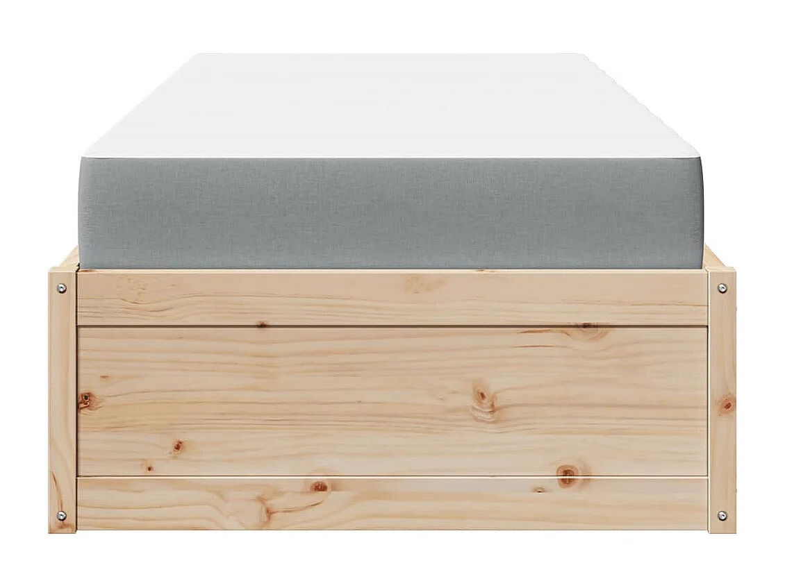 Bed met matras massief grenenhout 90x190 cm