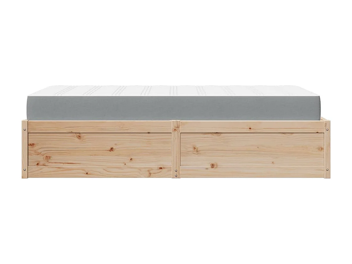 Bed met matras massief grenenhout 90x190 cm