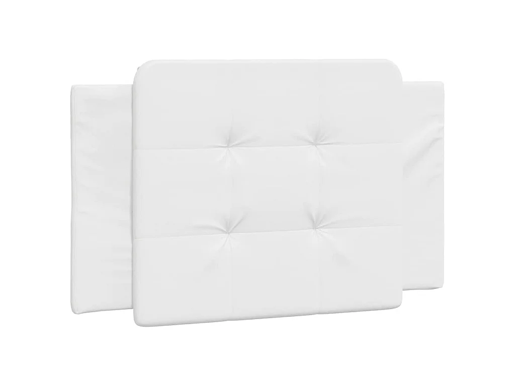Cadre de lit sans matelas Zadar blanc 90x190 cm similicuir
