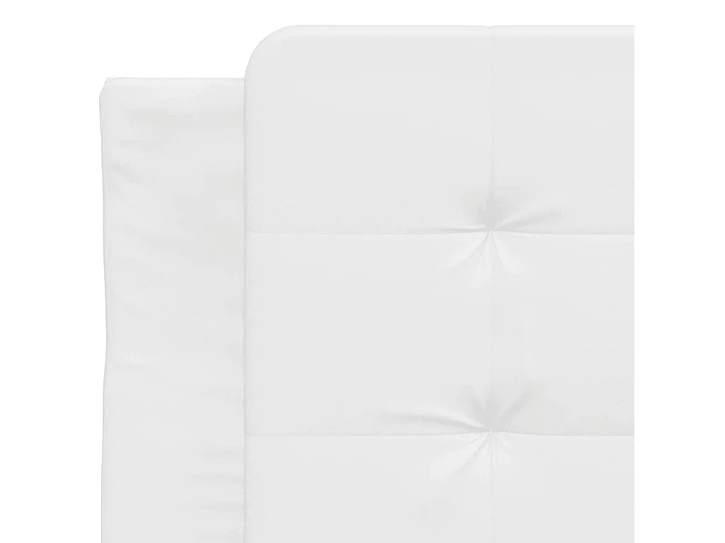 Cadre de lit sans matelas Zadar blanc 90x190 cm similicuir