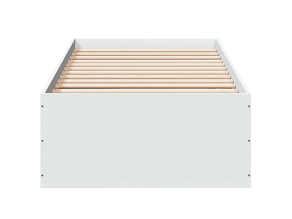 Bedframe bewerkt hout wit 90x200 cm