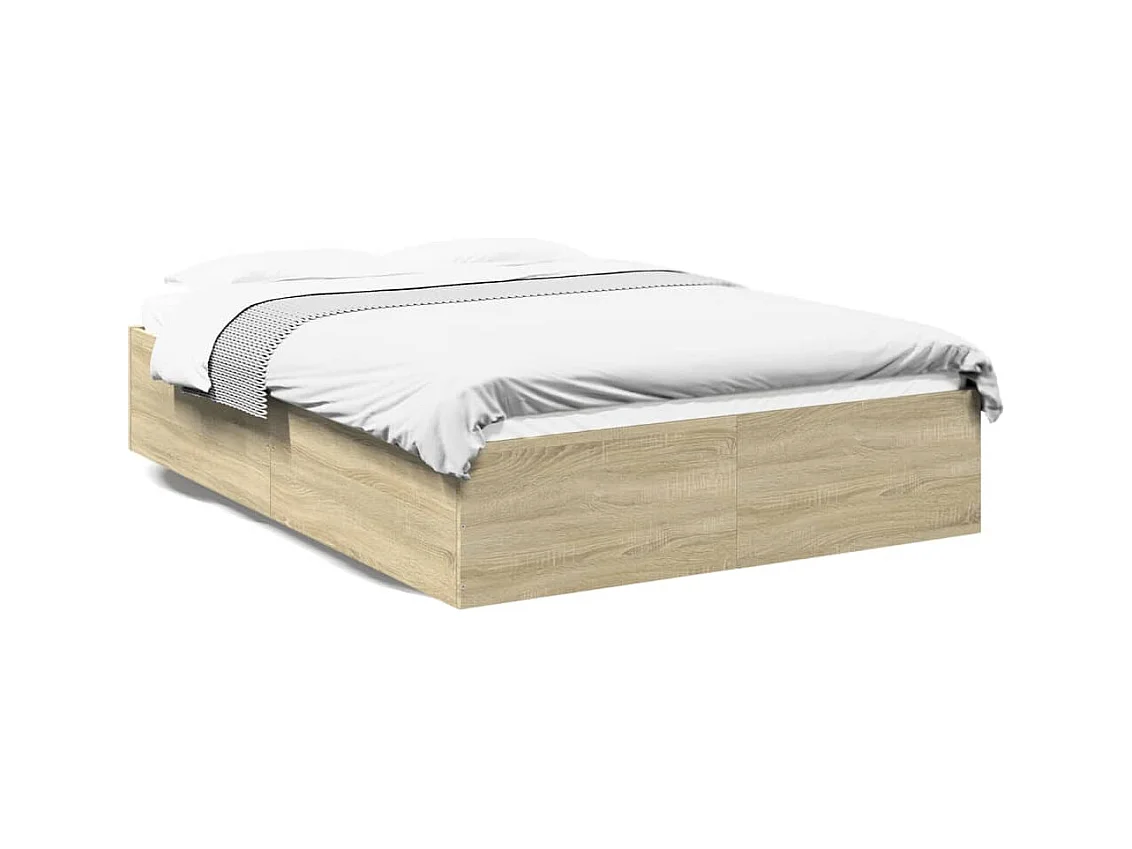 Cadre de lit sans matelas chêne sonoma 120x200 cm