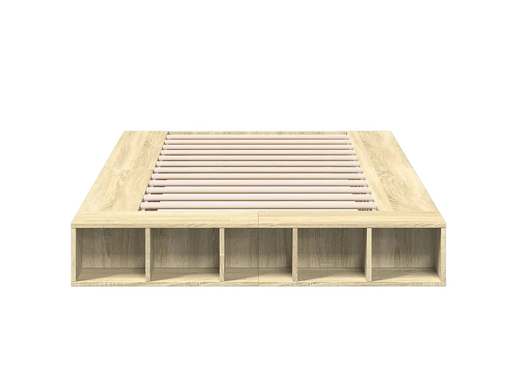 Cadre de lit sans matelas chêne sonoma 120x200 cm